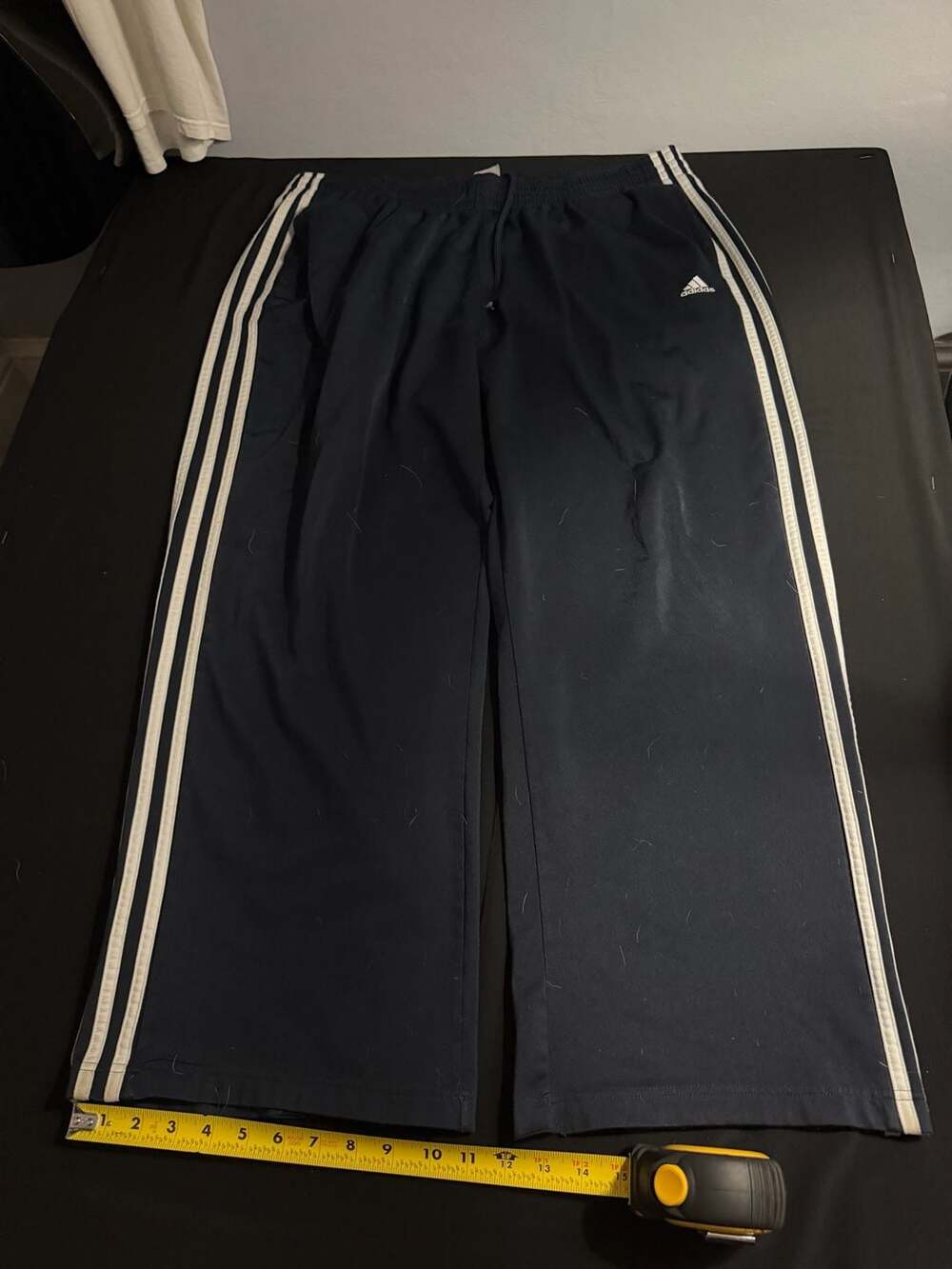 Adidas Men's Essentials 3-Stripes Track Pants Navy Blue White Size Large